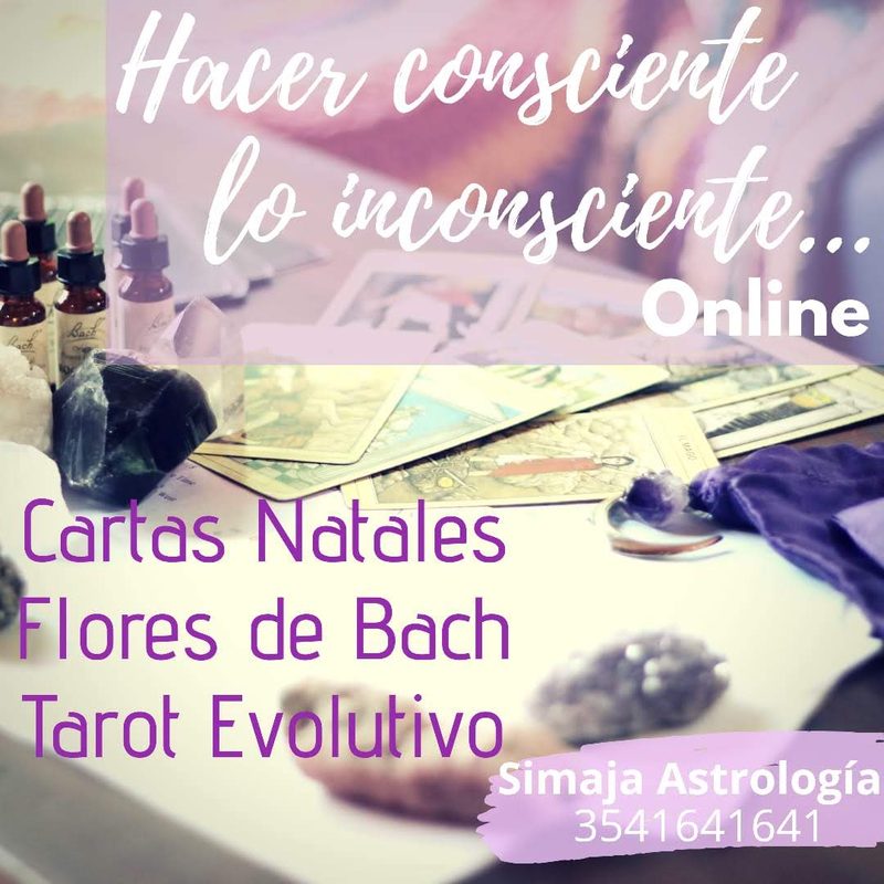 Afiche: Cartas Natales, Flores de Bach, Tarot Evolutivo — online
