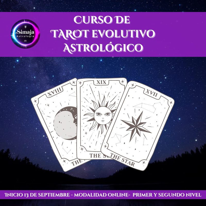Afiche del curso de Tarot Evolutivo Astrológico
